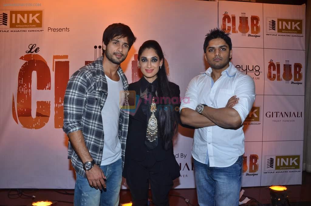 Shahid Kapoor, Lucky Morani at Le Club Musique launch in Trident, Mumbai on 1st Feb 2012