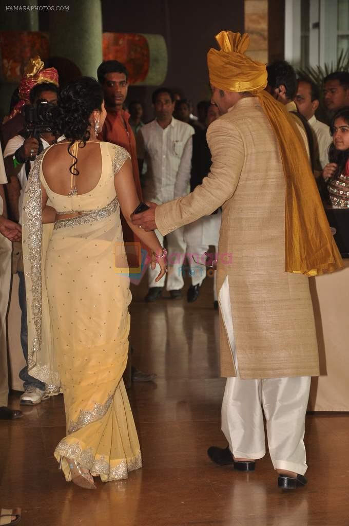 Kajol, Ajay Devgan at Ritesh Deshmukh and Genelia wedding in Grand Hyatt, Mumbai on 3rd Feb 2012