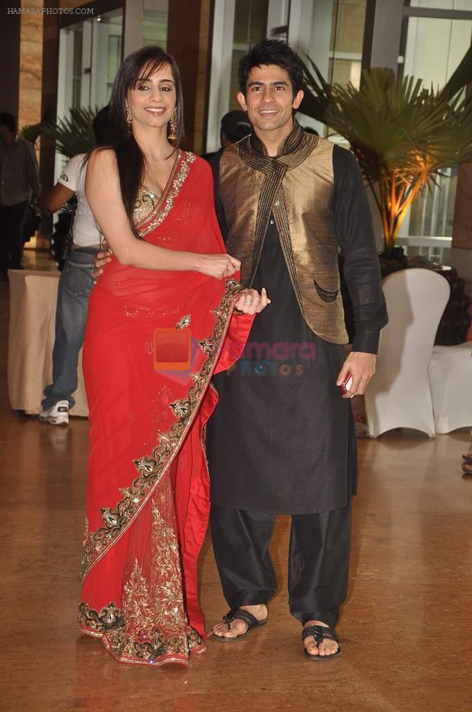 Hussain and Tina at Ritesh Deshmukh and Genelia wedding in Grand Hyatt, Mumbai on 3rd Feb 2012