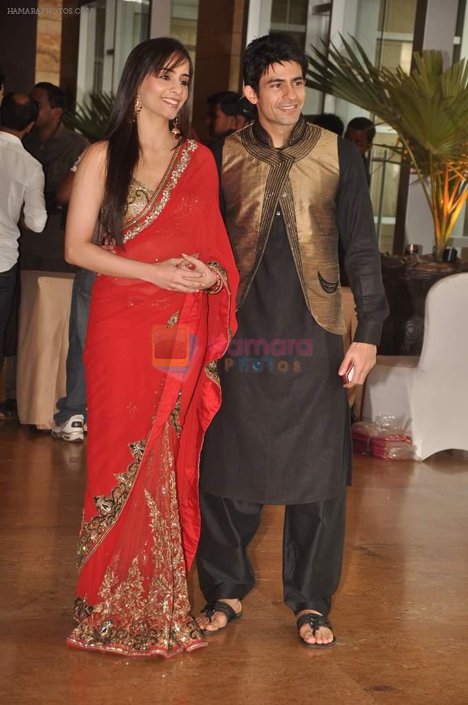 Hussain and Tina at Ritesh Deshmukh and Genelia wedding in Grand Hyatt, Mumbai on 3rd Feb 2012