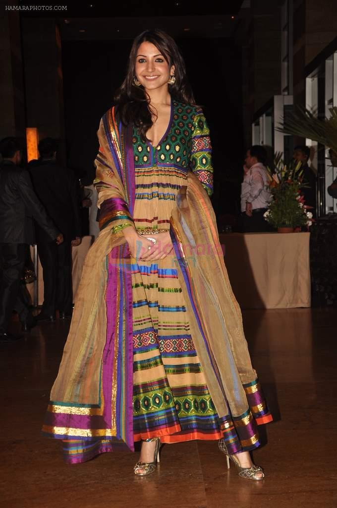Anushka Sharma at Genelia D'souza and Ritesh Deshmukh wedding reception in Hotel Grand Hyatt, Mumbai on 4th Feb 2012