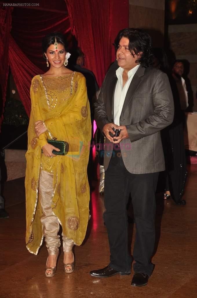 Jacqueline Fernandez, Sajid Khan at Genelia D'souza and Ritesh Deshmukh wedding reception in Hotel Grand Hyatt, Mumbai on 4th Feb 2012