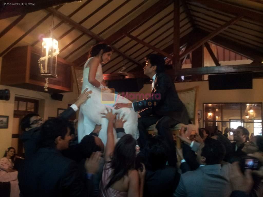Riteish Deshmukh and Genelia D'souza at their wedding party at Bungalow 9-Pic 3