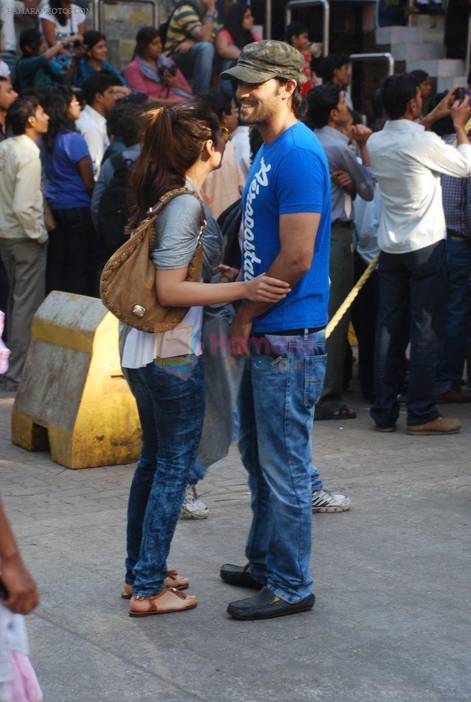 Shazahn Padamsee snapped with her boyfriend in Kalaghoda, Mumbai on 6th Feb 2012