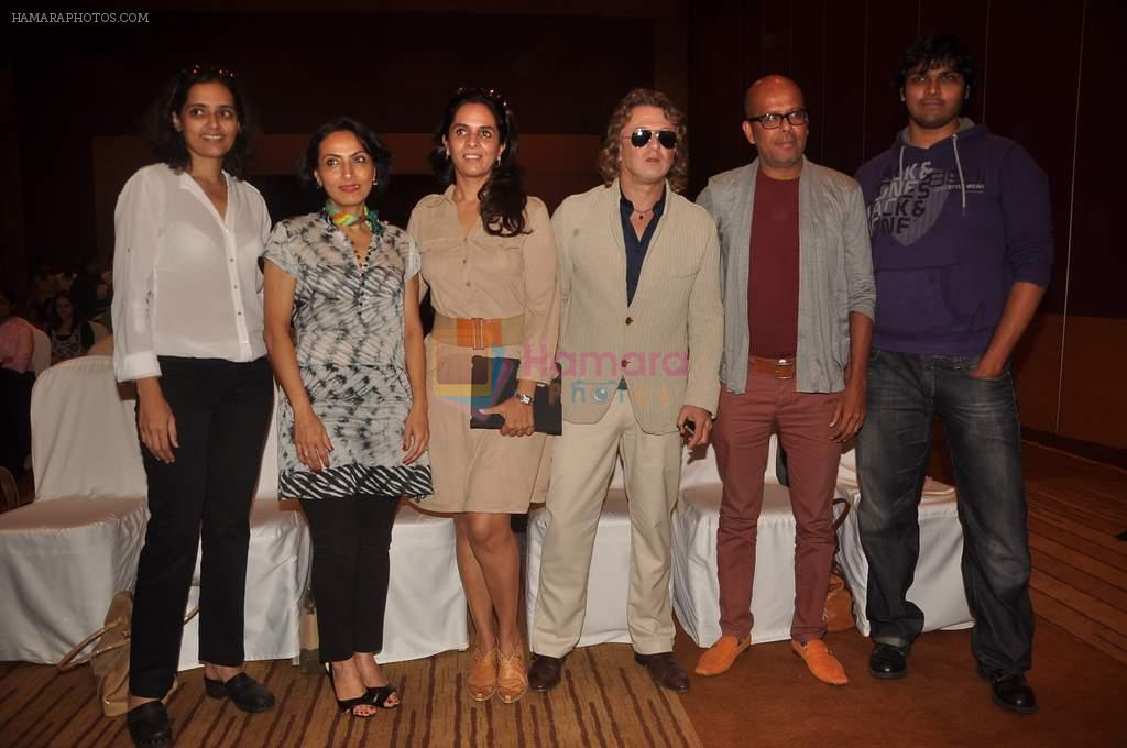 Rohit Bal , Narendra Kumar Ahmed, Anita Dongre at Lakme fashion week designers meet in Mumbai on 6th Feb 2012