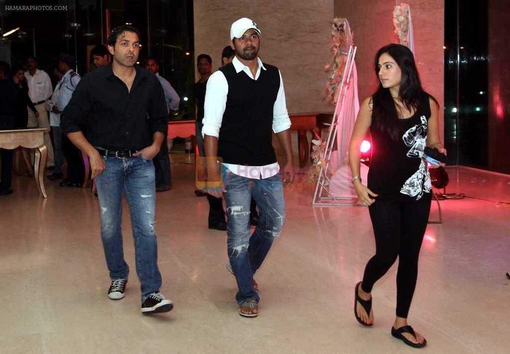 Bobby Deol, Shabbir Ahluwalia at CCL post party in Vizag on 6th Feb 2012