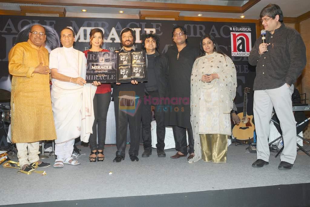 Narayan Agarwal, Shreya Ghoshal, Roopkumar Rathod, Niladri kumar, Deepak Pandit, sonali Rathod and Abhinav at the launch of Deepak Pandit's Album Miracle in at Orchid Hotel, Vile Parle on 8th Feb 201