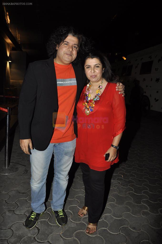Sajid Khan, Farah Khan at Housefull 2 first look launch in Cinemax, Mumbai on 9th Feb 2012