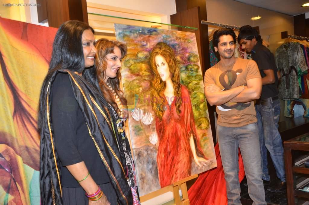 Arjan Bajwa at Anjana Khutalia paints designer Pria Kataria Puri in Satya Paul Store on 16th Feb 2012