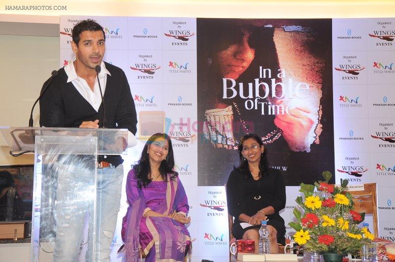 John Abraham at bubble of time book launch on 18th Feb 2012