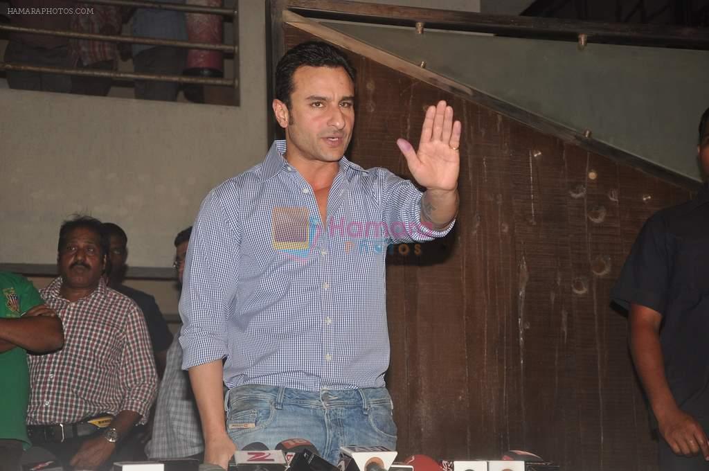 Saif Ali Khan meets the media to clarify controversy on 22nd Feb 2012