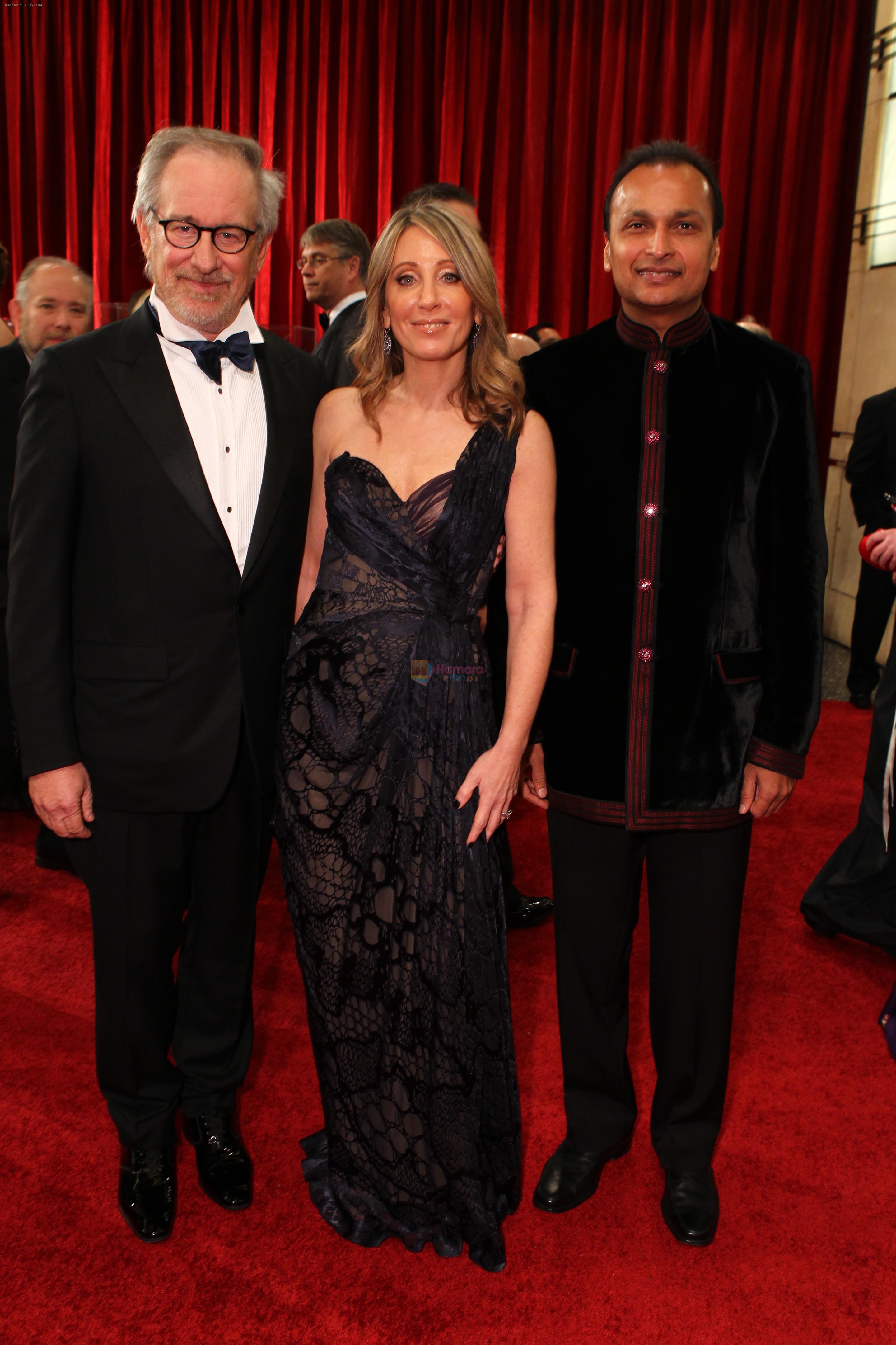 Steven Spielberg, Stacey Snider and Anil Ambani