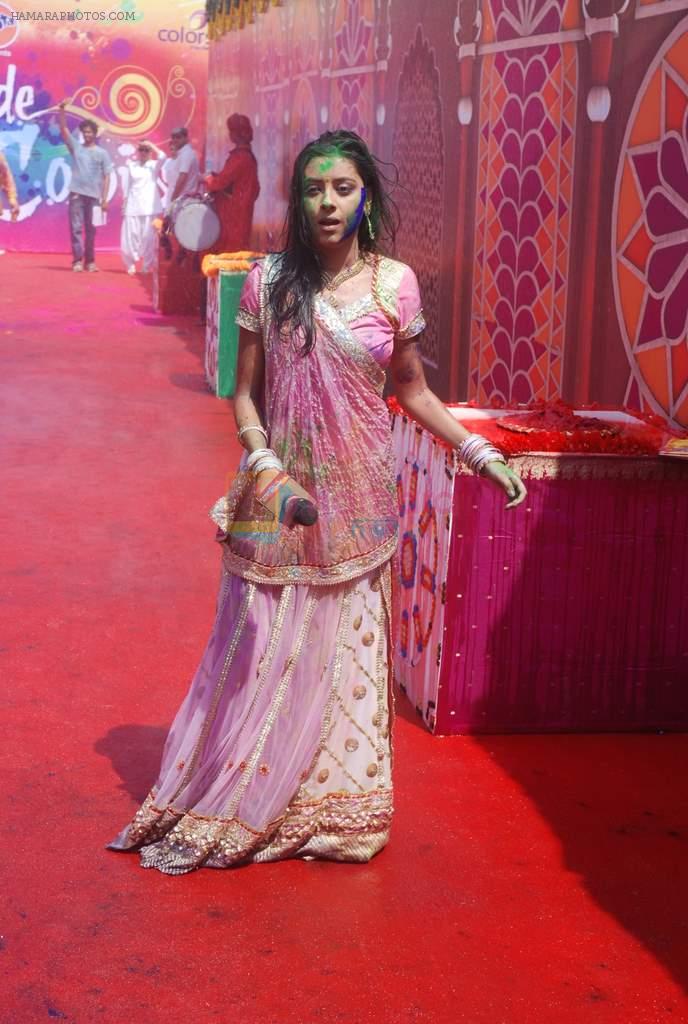 Pratyusha Banerjee at Colors Holi bash in Filmcity, Mumbai on 27th Feb 2012