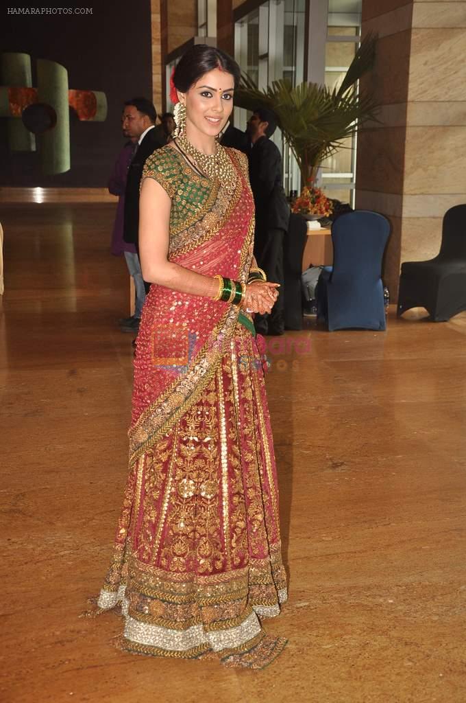 Genelia D Souza at Honey Bhagnani wedding in Mumbai on 27th Feb 2012