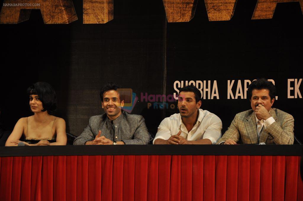 Anil Kapoor, John Abraham, Kangna Ranuat, Tusshar Kapoor at the Launch of Shootout at Wadala in Mehboob, Bandra on 29th Feb 2012