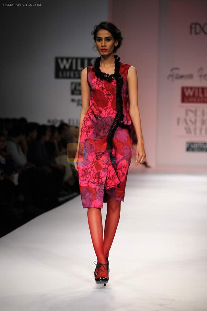 Model walks the ramp for Anupamaa Dayal ana James Ferreira at Wills Lifestyle India Fashion Week Autumn Winter 2012 Day 1 on 15th Feb 2012