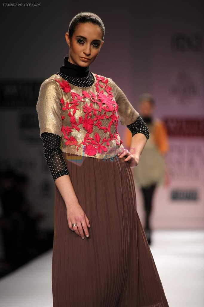 Model walks the ramp for Preeti Chandra, Vineet Bahl at Wills Lifestyle India Fashion Week Autumn Winter 2012 Day 1 on 15th Feb 2012