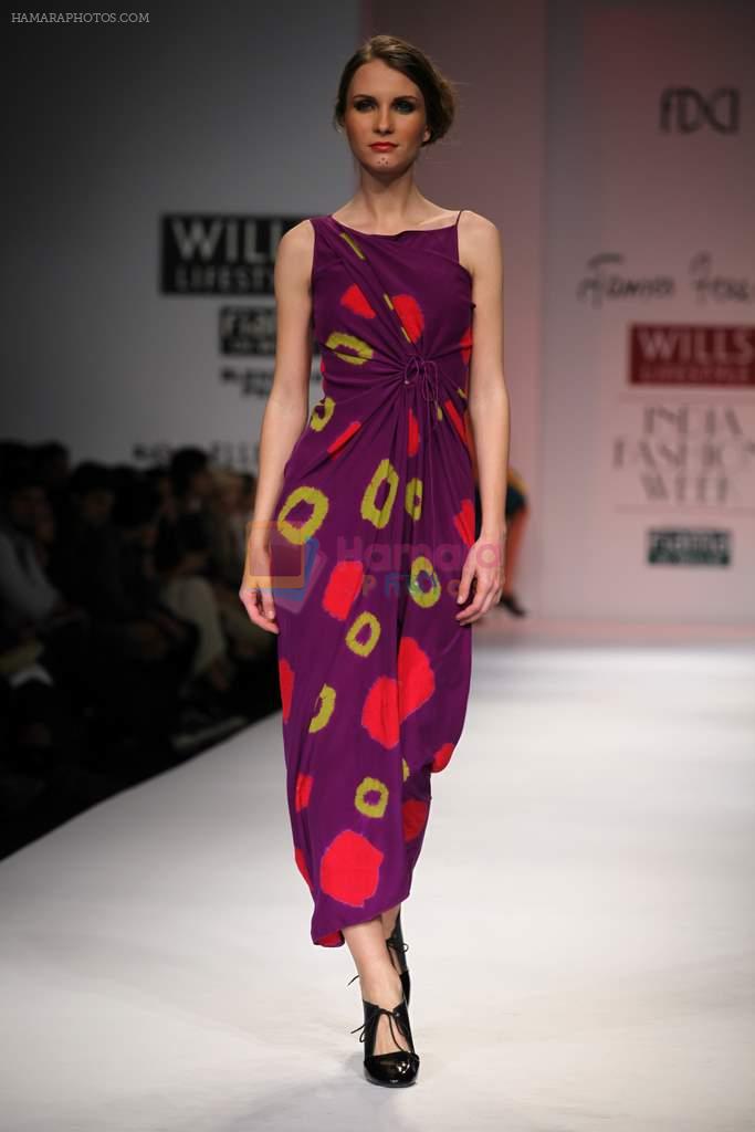 Model walks the ramp for Anupamaa Dayal ana James Ferreira at Wills Lifestyle India Fashion Week Autumn Winter 2012 Day 1 on 15th Feb 2012