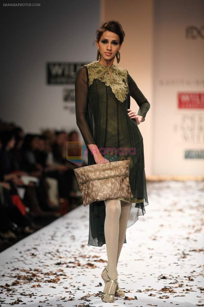 Model walks the ramp for Kavita Bhartia at Wills Lifestyle India Fashion Week Autumn Winter 2012 Day 2 on 16th Feb 2012