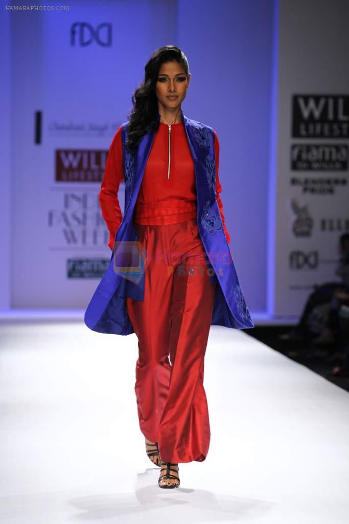 Model walks the ramp for Chandrani Singh Flora, Kartikeya, Isha, Dhruv at Wills Lifestyle India Fashion Week Autumn Winter 2012 Day 2 on 16th Feb 201