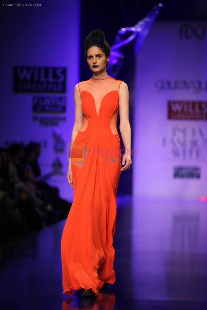 Model walks the ramp for Gaurav Gupta at Wills Lifestyle India Fashion Week Autumn Winter 2012 Day 2 on 16th Feb 2012