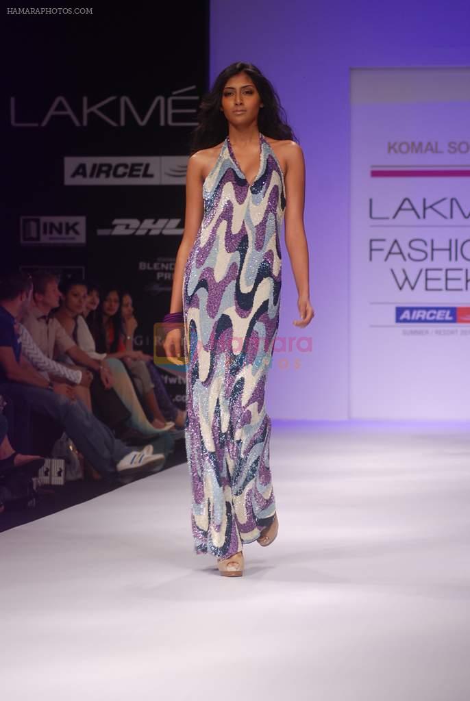 Model walk the ramp for Komal Sood Show at lakme fashion week 2012 Day 2 in Grand Hyatt, Mumbai on 3rd March 2012