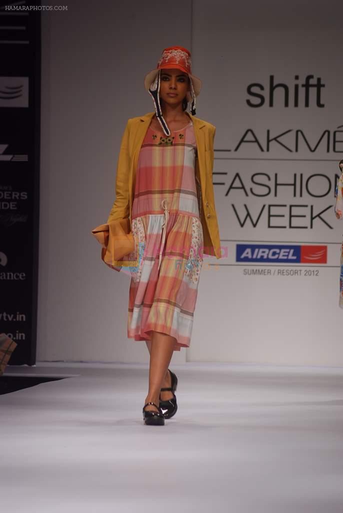 Model walk the ramp for Shift by Nimisha Shah Show at lakme fashion week 2012 Day 2 in Grand Hyatt, Mumbai on 3rd March 2012