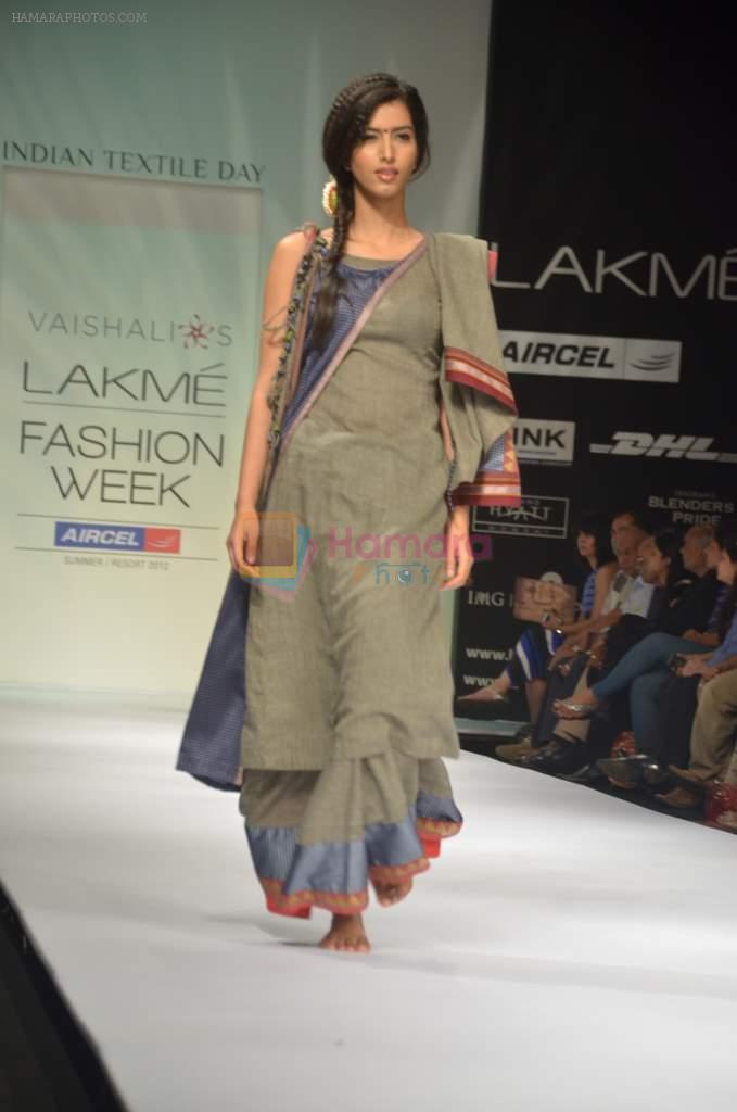 Model walk the ramp for Vaishali S Show at lakme fashion week 2012 Day 3 in Grand Hyatt, Mumbai on 4th March 2012