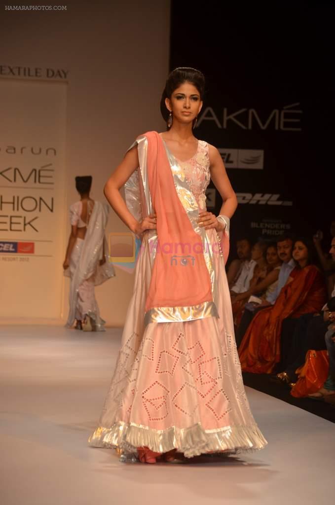 Model walk the ramp for Debarun Show at lakme fashion week 2012 Day 3 in Grand Hyatt, Mumbai on 4th March 2012