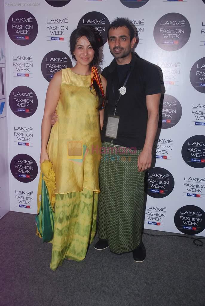 Shraddha Nigam, Mayank Anand at Anita Dongre Show at lakme fashion week 2012 Day 3 in Grand Hyatt, Mumbai on 4th March 2012
