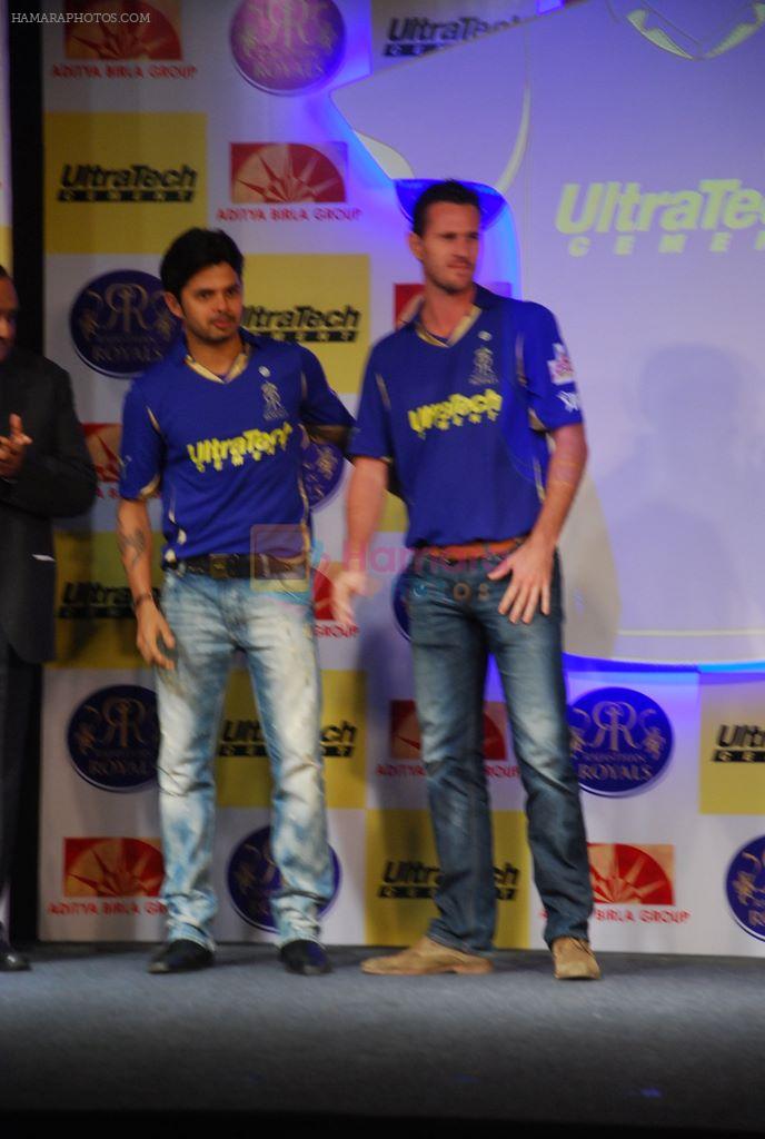 Sreesanth at the launch of Ultratech cement jersey for Rajasthan Royals in J W MArriott on 5th March 2012