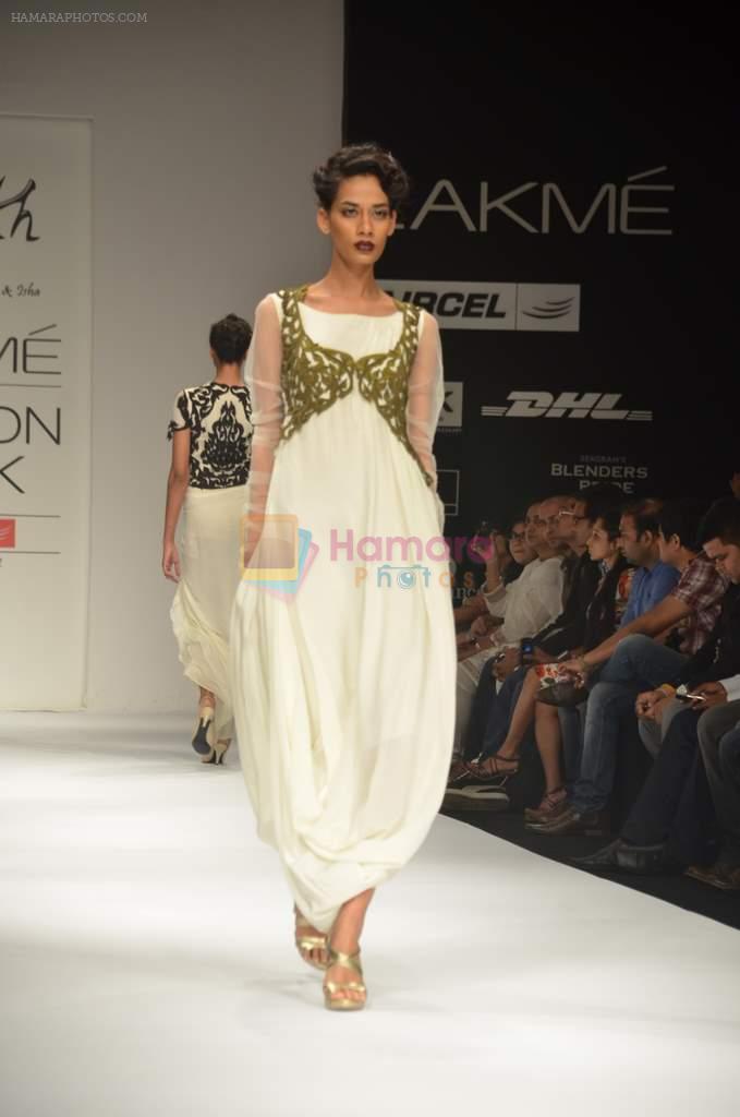 Model walk the ramp for Kartikeya and Isha Show at lakme fashion week 2012 Day 5 in Grand Hyatt, Mumbai on 6th March 2012