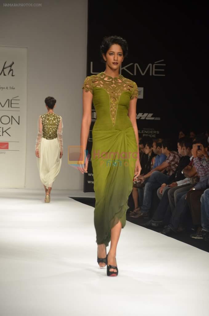 Model walk the ramp for Kartikeya and Isha Show at lakme fashion week 2012 Day 5 in Grand Hyatt, Mumbai on 6th March 2012