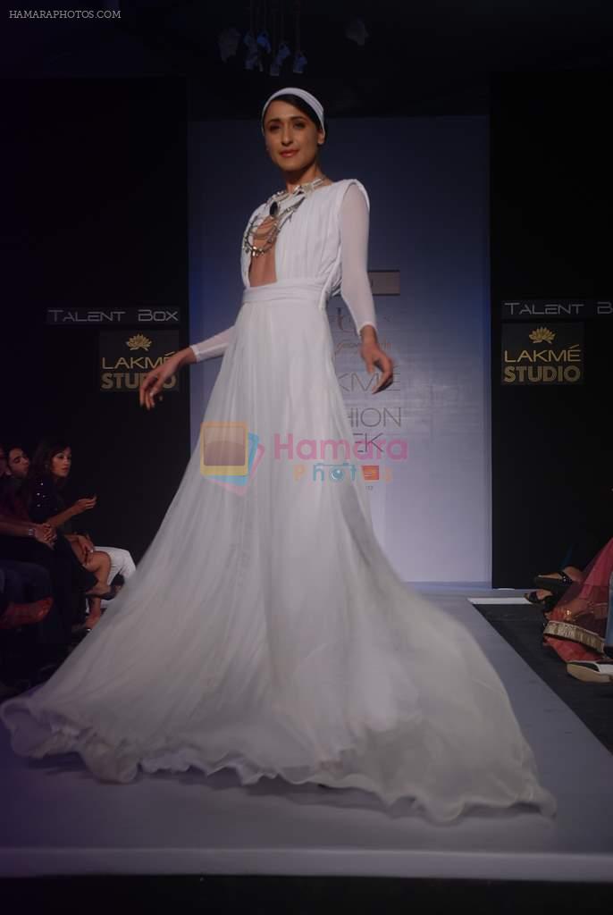 Model walk the ramp for Nitya Bajaj Show at lakme fashion week 2012 Day 5 in Grand Hyatt, Mumbai on 6th March 2012