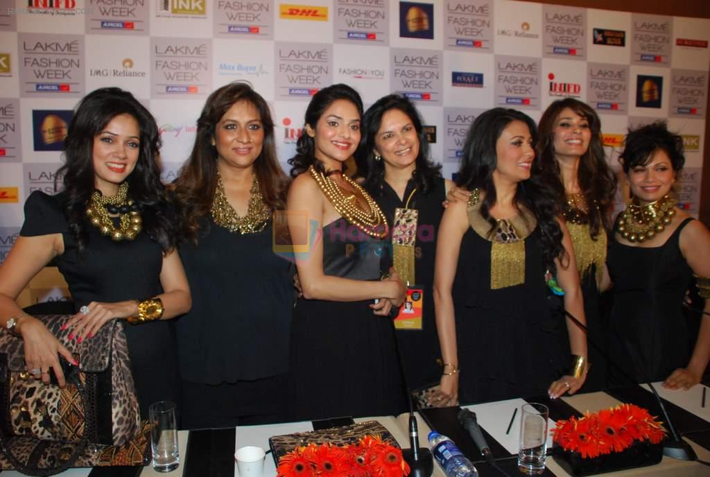 Vidya Malvade, Maria Goretti, Madhoo Shah, Mini Mathur, Sharmila Khanna at Day 5 of lakme fashion week 2012 in Grand Hyatt, Mumbai on 6th March 2012