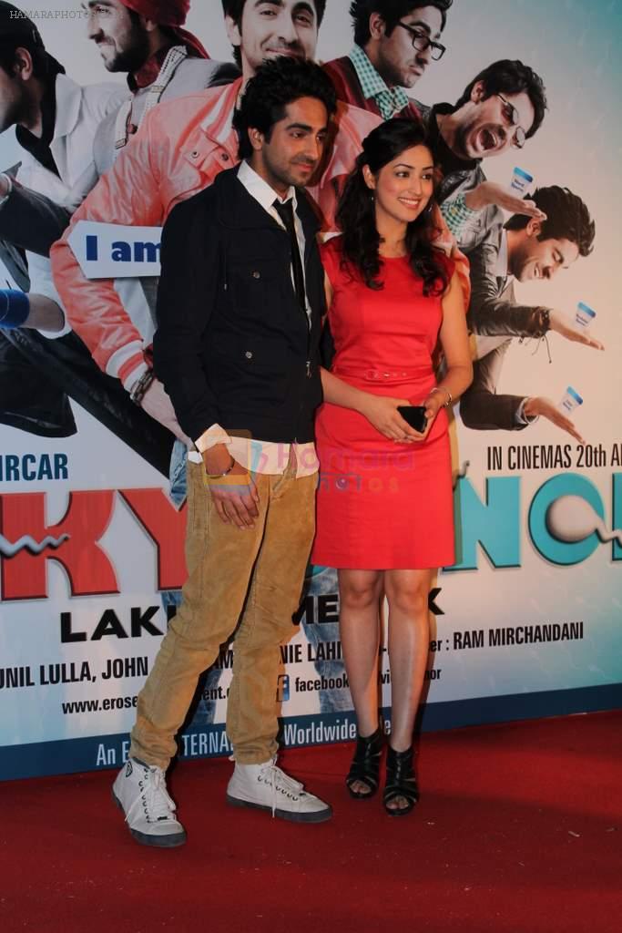 Ayushmann Khurrana, Yami Gautam at the first look at Vicky Donor film in Cinemax on 7th March 2012