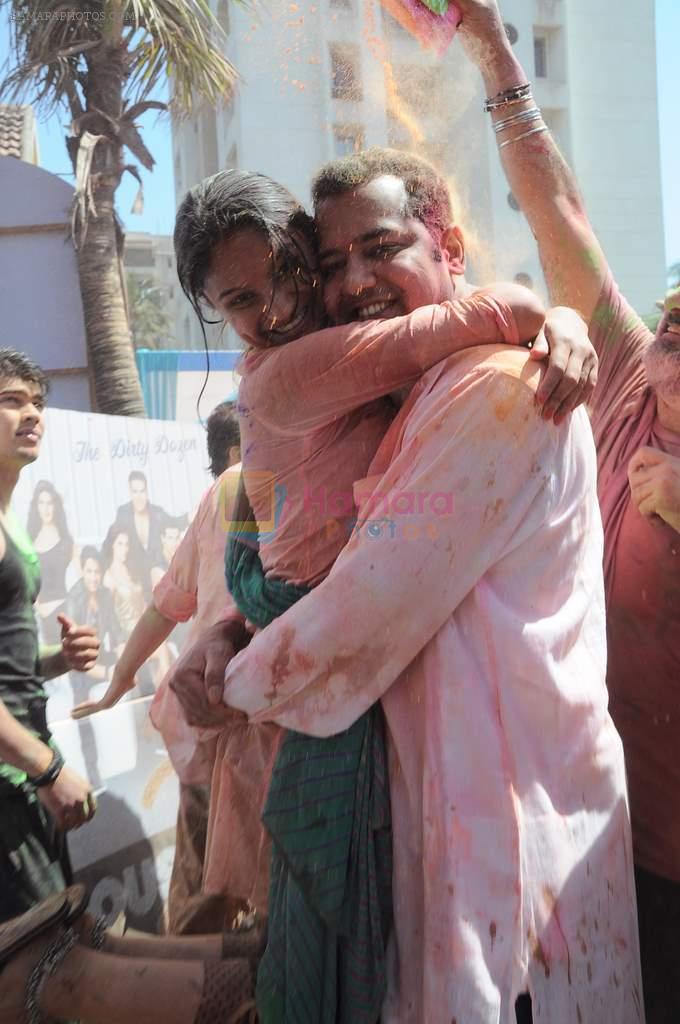 Rahul Mahajan, Dimpy Ganguly at Zoom Holi celebrations in Mumbai on 8th March 2012