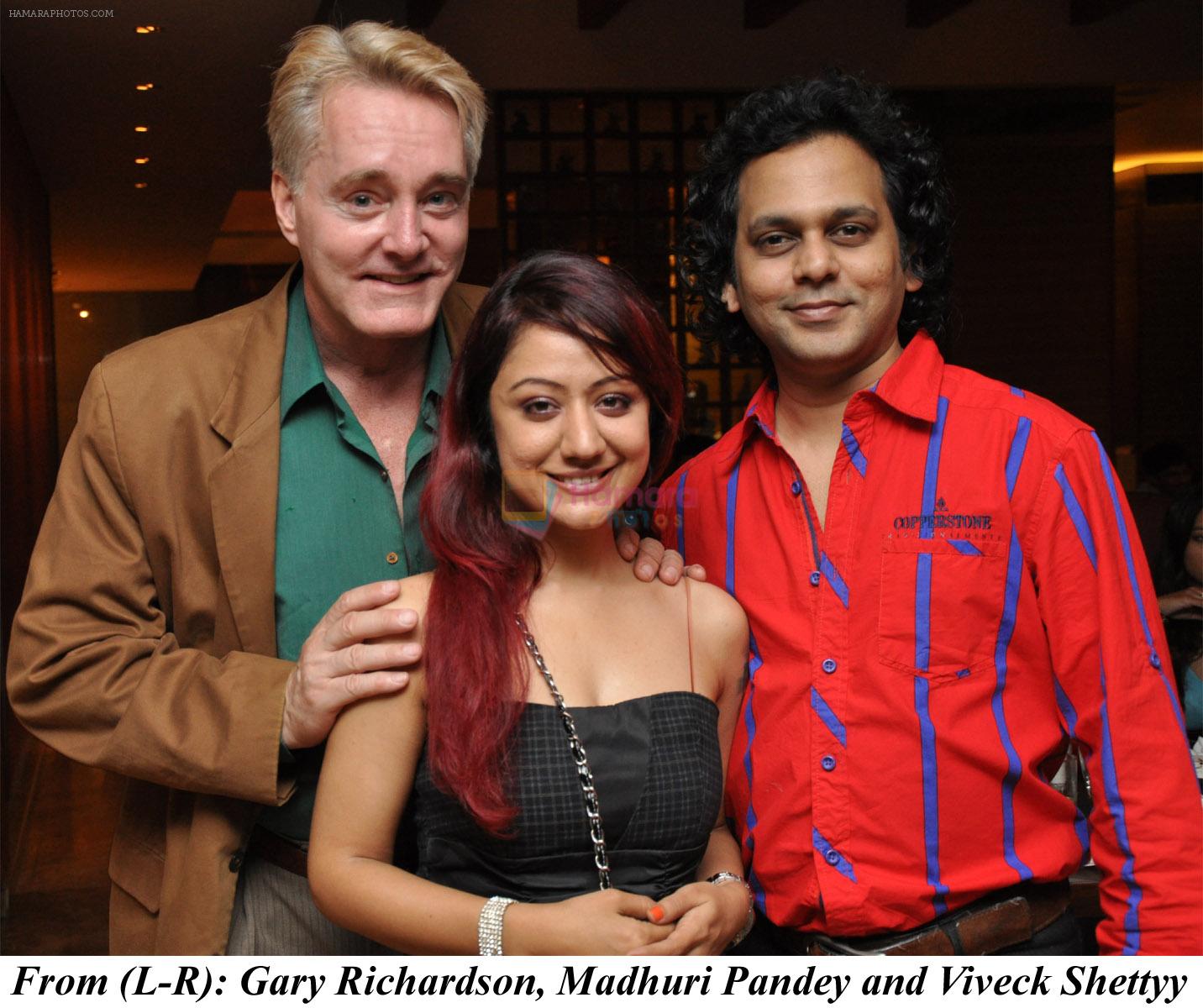 Gary Richardson, Madhuri Pandey and Viveck Shettyy at The International Womans Day Celebrations in The Grand Sarovar Premiere on 8th March 2012