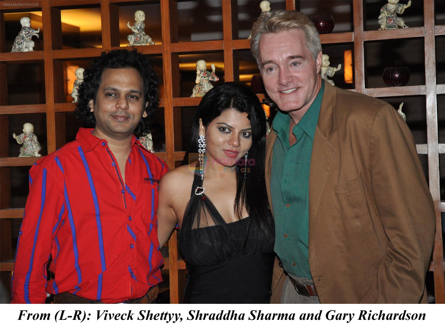 Viveck Shettyy, Shraddha Sharma and Gary Richardson at The International Womans Day Celebrations in The Grand Sarovar Premiere on 8th March 2012