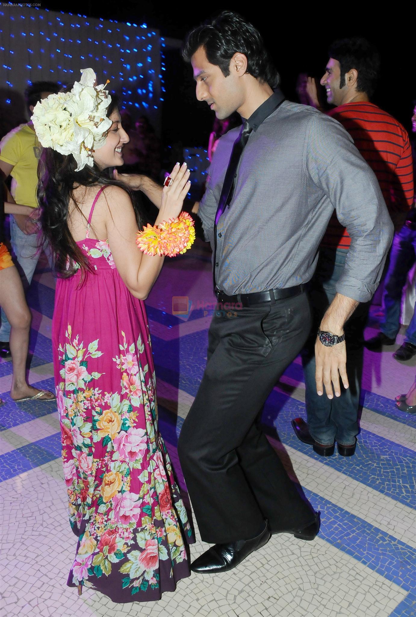 Amy Billimoria with Hanif Hilal at Naughty at forty Hawain surprise birthday party by Amy Billimoria on 12th March 2012