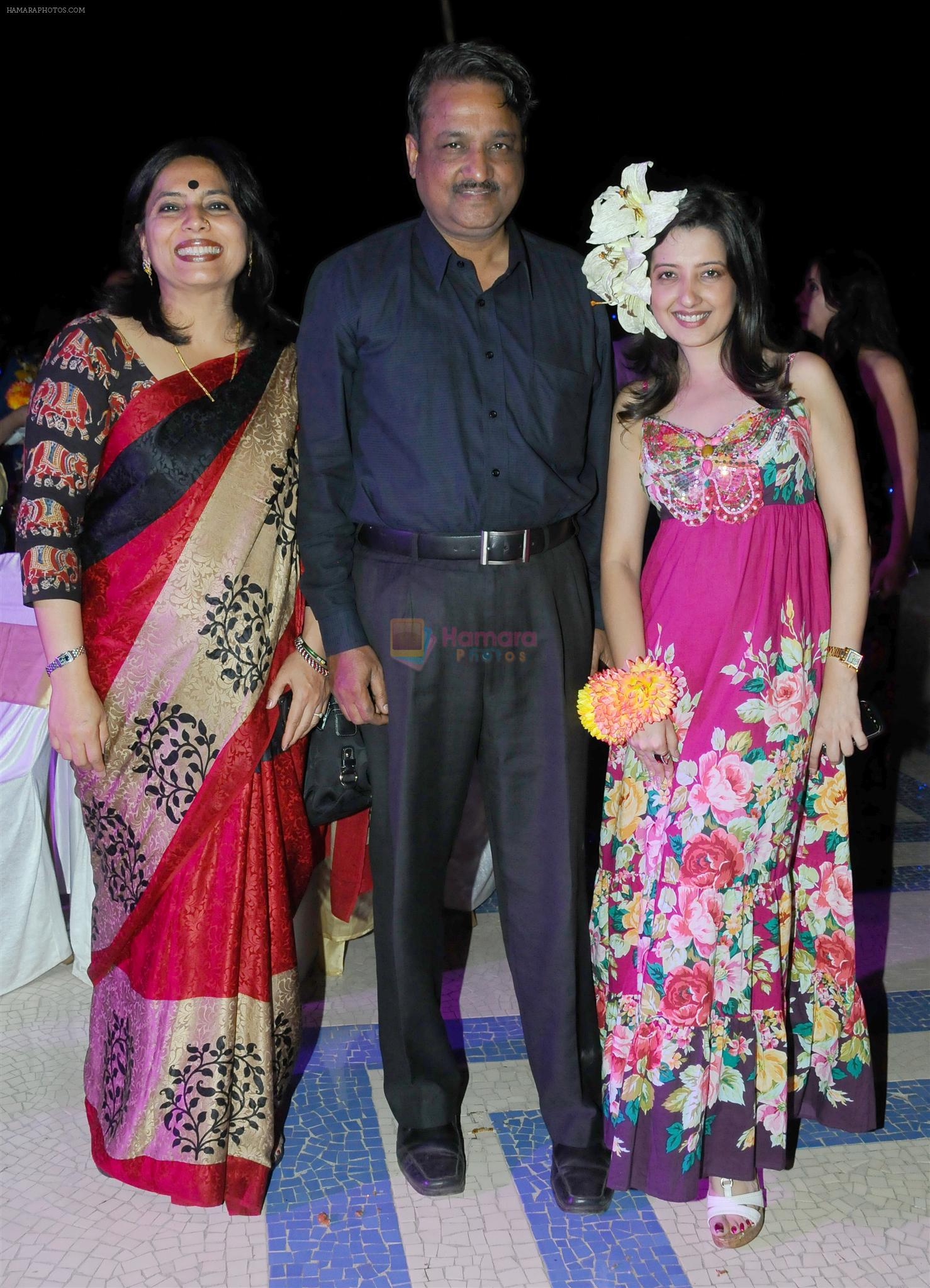 Abha and Y.P. Singh with Amy Billimoria at Naughty at forty Hawain surprise birthday party by Amy Billimoria on 12th March 2012