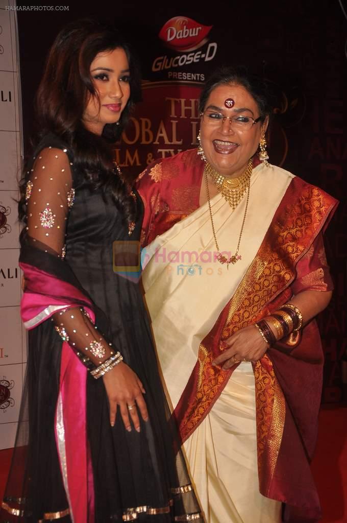 Shreya Ghoshal, Usha Uthup at The Global Indian Film & Television Honors 2012 in Mumbai on 15th March 2012