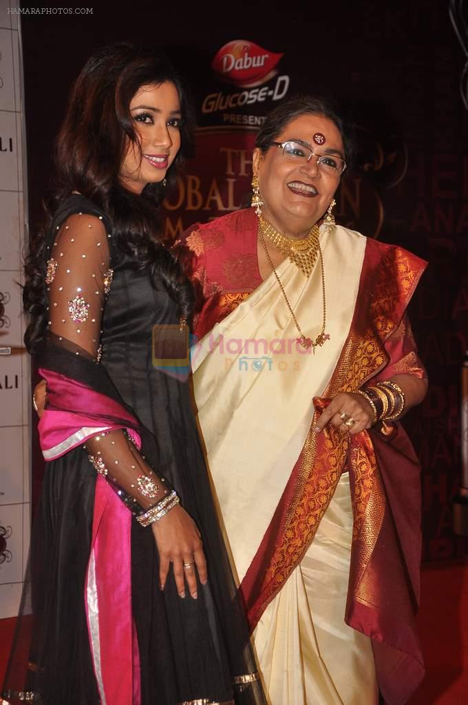 Shreya Ghoshal, Usha Uthup at The Global Indian Film & Television Honors 2012 in Mumbai on 15th March 2012