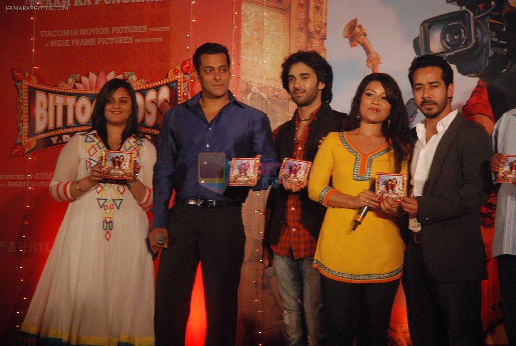 Salman Khan, Pulkit Samrat, Amita Pathak at the launch of Bitto Boss album in Andheri, Mumbai on 16th March 2012