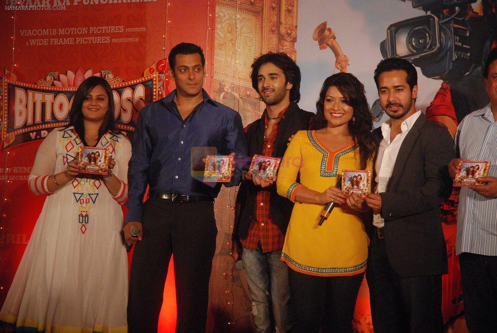 Salman Khan, Pulkit Samrat, Amita Pathak at the launch of Bitto Boss album in Andheri, Mumbai on 16th March 2012
