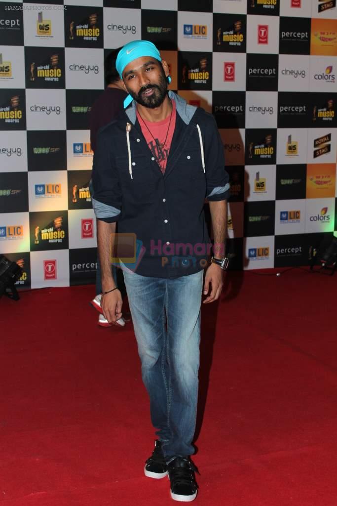 Dhanush at Mirchi Music Awards 2012 in Mumbai on 21st March 2012