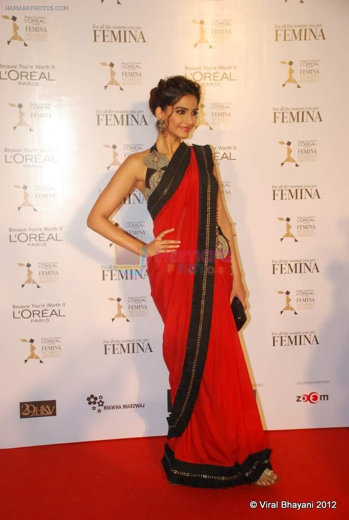 Sonam Kapoor at Loreal Femina Women Awards in Mumbai on 22nd March 2012