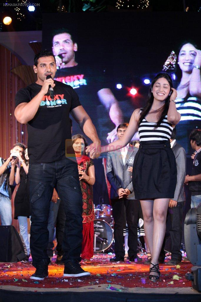 John Abraham, Yami Gautam at Vicky Donor Promotional event in Marine Lines, Mumbai on 23rd March 2012