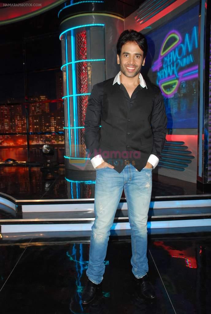Tusshar Kapoor on the sets of Shekar Suman's Movers N Shakers in Goregaon, Mumbai on 29th March 2012
