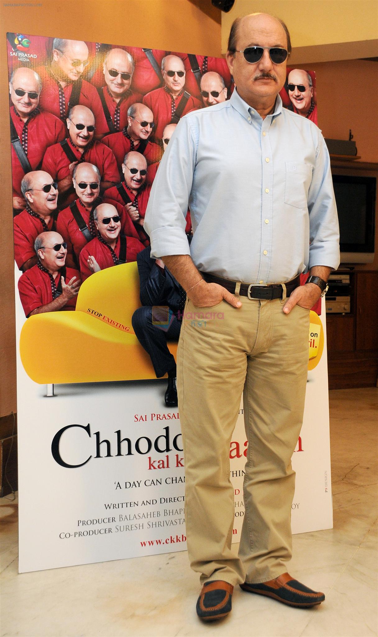 Anupam Kher at the film promotions of Chhodo Kal Ki Baatein in Mumbai on 31st March 2012